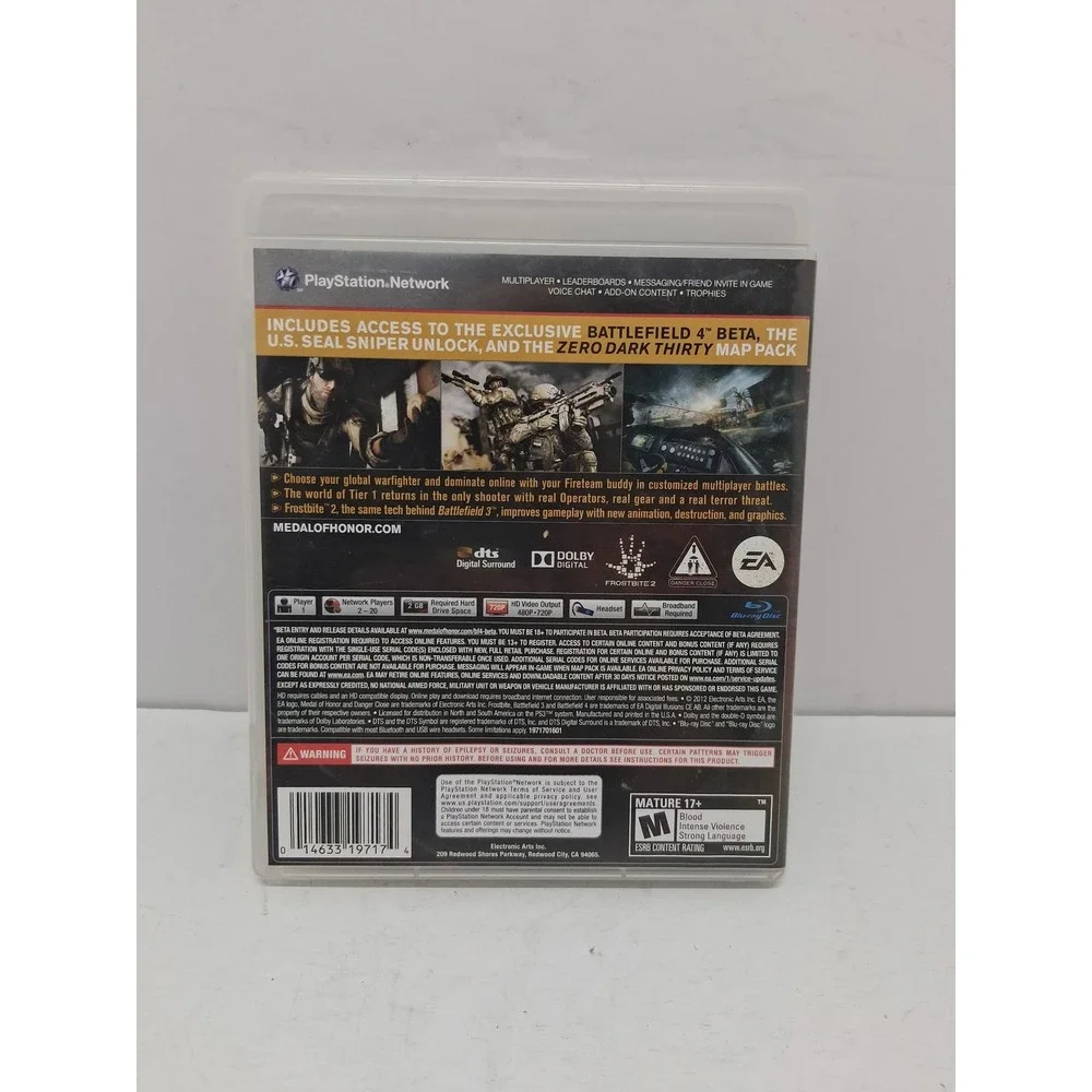 Medal of Honor Warfighter Limited Edition PS3 Sony PlayStation 3 Game EA FPS